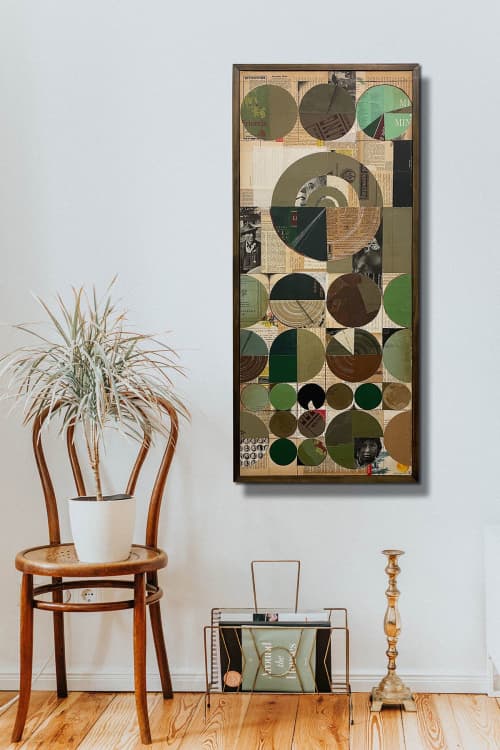 America | Mixed Media by Glen Gauthier. Item composed of paper in mid century modern or contemporary style