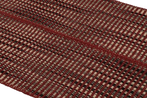 Rug & Kilim's Accent Kilim, Red and Beige with Black | Area Rug in Rugs by Rug and Kilim