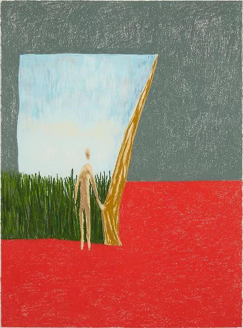 Curtain Draw | Drawings by Elvira Dayel. Item made of paper with synthetic