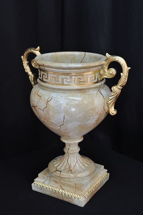 Vase Greek Goblet Pot all hand made in Europe art | Bowl in Dinnerware by ultimate European. Item works with mid century modern & country & farmhouse style