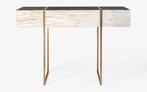 Famed Dresser | Storage by LAGU. Item composed of oak wood & brass