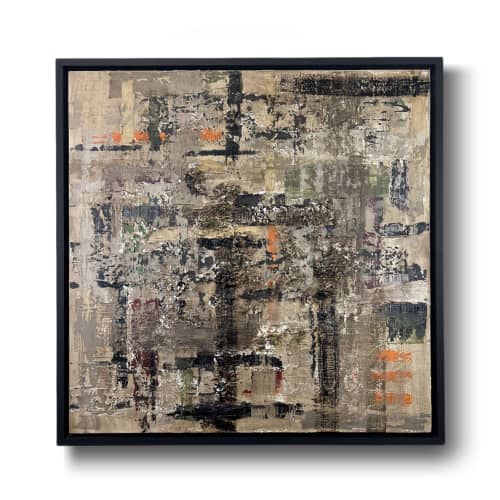 Bygone - Original mixed-media abstract | Mixed Media in Paintings by J. Kent Martin. Item composed of canvas in mid century modern or contemporary style
