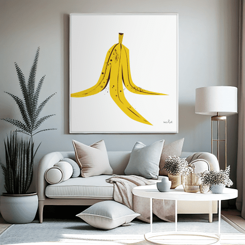 Banana Peel – Fine Art Print | Prints by Kirsten Ulve. Item composed of paper compatible with minimalism and mid century modern style