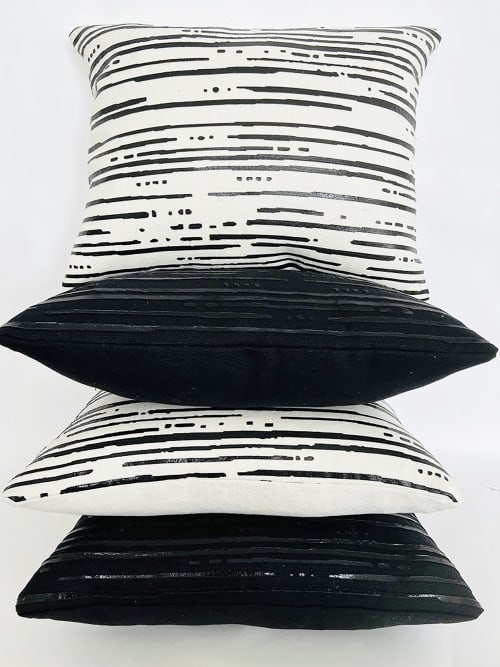 Barcode | Sham in Linens & Bedding by Le Studio Anthost. Item composed of linen