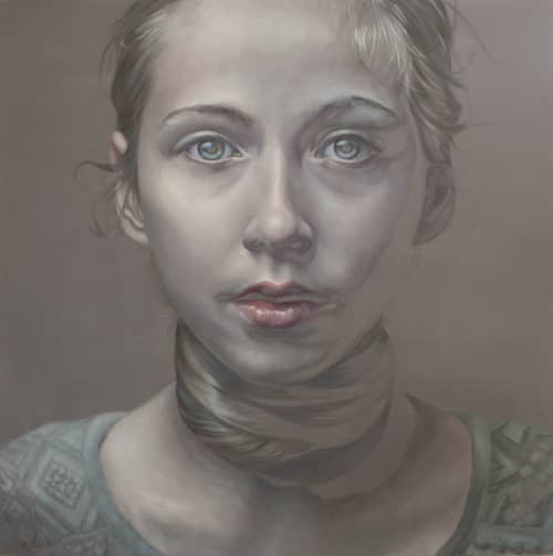 The Suffocating Feeling of Blending in, 2016 | Oil And Acrylic Painting in Paintings by Kathrin Longhurst. Item composed of linen and synthetic