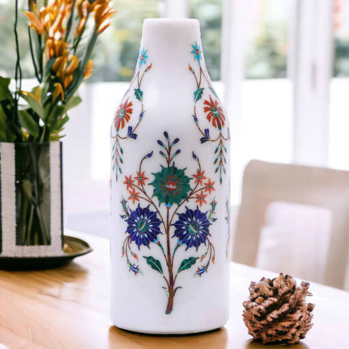 Modern marble vase, Unique marble vase, One-of-a-kind marble | Vases & Vessels by Innovative Home Decors. Item composed of marble compatible with country & farmhouse and art deco style