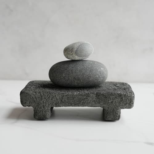 Medium Shelf Riser in Textured Stone Grey Concrete | Decorative Tray in Decorative Objects by Carolyn Powers Designs. Item made of concrete compatible with minimalism and contemporary style