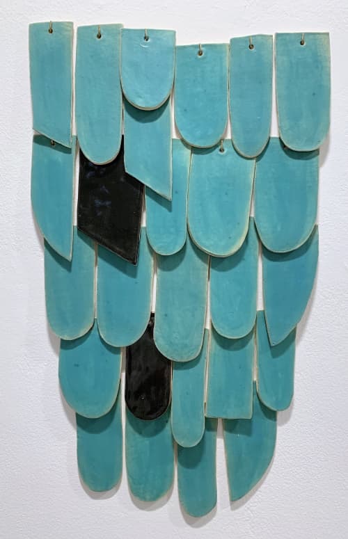 Tapered tile installation | Tiles by Michelle Weinberg. Item composed of ceramic
