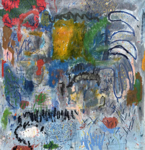 Emperors Mess — Large Square Original Abstract | Oil And Acrylic Painting in Paintings by Marcus Bacher
