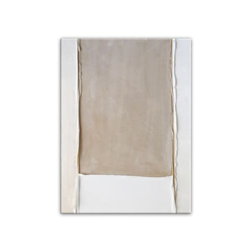 Collage Bianco I | Mixed Media by Kim Fonder. Item composed of canvas