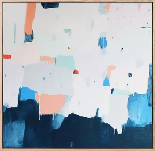 Central | Oil And Acrylic Painting in Paintings by Sarah Kelk. Item composed of canvas and synthetic