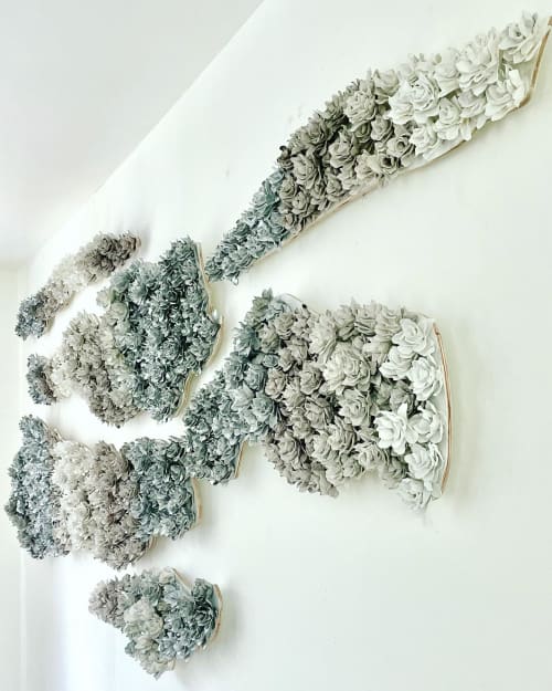 Cloudscapes | Sculptures by Lauren Naomi Fine Art. Item composed of wood & ceramic