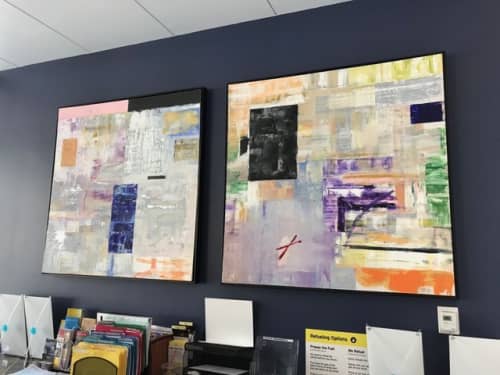 Born In Chicago | Oil And Acrylic Painting in Paintings by Doug Frohman - Inspiration Arts, LLC | Hyatt Regency Chicago in Chicago. Item made of canvas with synthetic