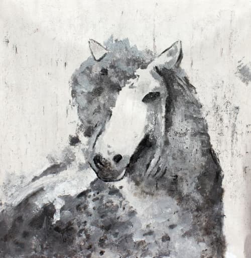 Era Horse | Oil And Acrylic Painting in Paintings by Irena Orlov. Item composed of canvas