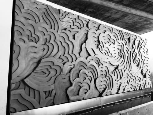 Relief Mural | Public Sculptures by ABG Art Group | ZO Oakland Apartments in Oakland