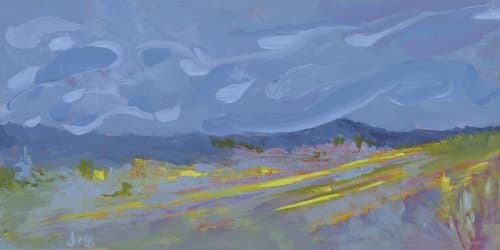 Blue Long's Peak | Oil And Acrylic Painting in Paintings by Jessica Marshall / Library of Marshall Arts. Item compatible with contemporary and country & farmhouse style