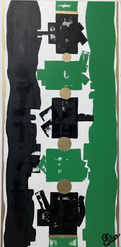 Opposites Attract: Dao | Oil And Acrylic Painting in Paintings by Esther Glina Montagner  / Glina Art. Item made of canvas