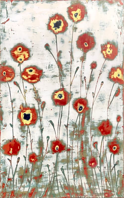 Just to Warm Your Soul- sold | Oil And Acrylic Painting in Paintings by L Rowland Contemporary Art. Item made of wood with synthetic