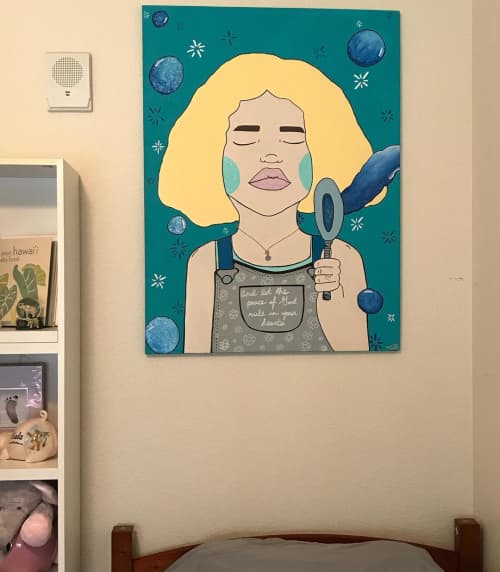 Commissioned Portrait | Oil And Acrylic Painting in Paintings by Peace Peep Designs. Item made of canvas with synthetic