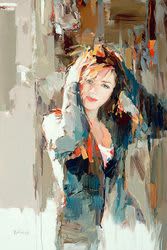 Josef Kote "Unexpected Light" | Oil And Acrylic Painting in Paintings by YJ Contemporary Fine Art | YJ Contemporary Fine Art in East Greenwich. Item made of canvas