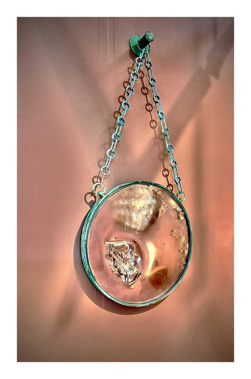 Origin Mirror | Ornament in Decorative Objects by Hyland Glass. Item made of brass with glass