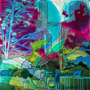 Regenerating | Oil And Acrylic Painting in Paintings by Elizabeth Gahan. Item composed of canvas and synthetic