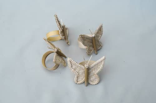 Amara Handmade Butterfly Napkin Ring | Tableware by Amara. Item composed of bamboo in boho or minimalism style
