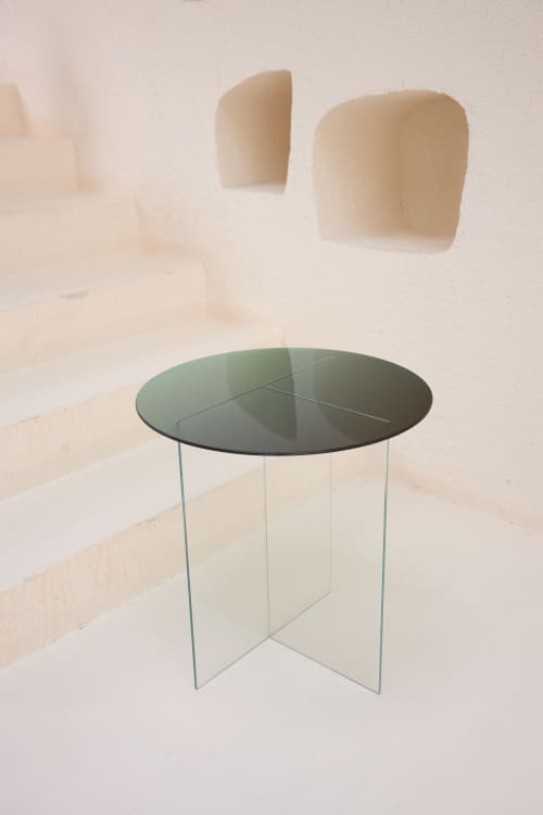 Cosmos Green Mini Coffee Table | Tables by STUDIO MONSOLEIL. Item composed of glass in modern style