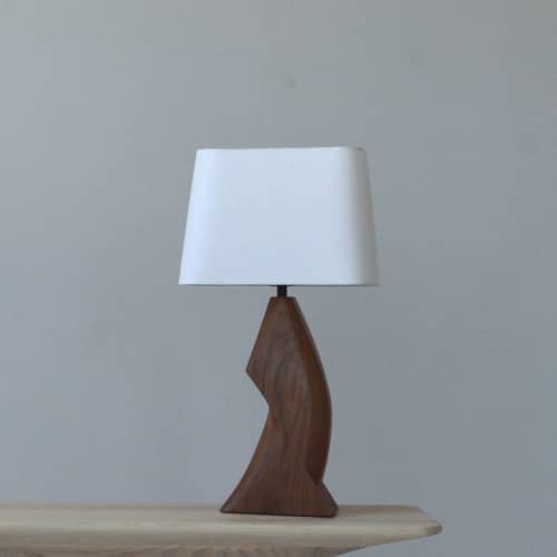Walnut Table Lamp | Lamps by SR Woodworking. Item made of walnut compatible with mid century modern and contemporary style