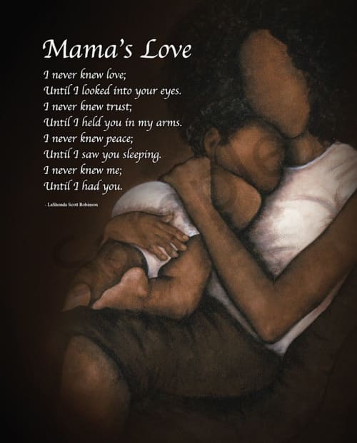 Mama's Love (Poetry Print) | Prints by LaShonda Scott Robinson. Item composed of paper in contemporary or traditional style