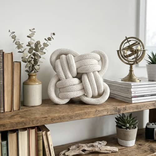 XL Star Knot | Fiber Sculpture | Wall Sculpture in Wall Hangings by Ana Salazar Atelier. Item made of cotton works with country & farmhouse & japandi style
