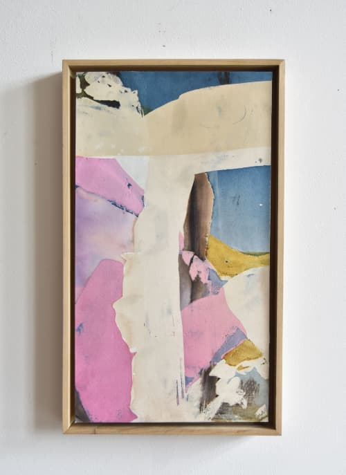 Hwy 210 | Mixed Media by Emily Donovan. Item composed of cotton & paper compatible with mid century modern and contemporary style