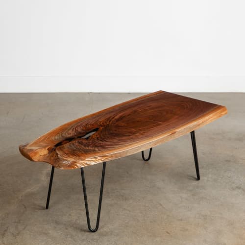 Custom Walnut Coffee | Coffee Table in Tables by Elko Hardwoods. Item made of walnut & steel