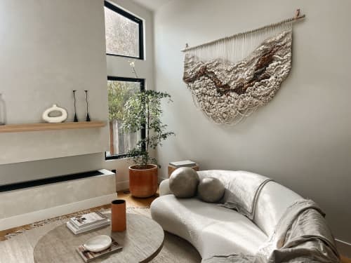 Soft Sculptural Wall Hanging, Natural Fiber "Tides of Unity" | Tapestry in Wall Hangings by Rebecca Whitaker Art. Item composed of wood & cotton compatible with boho and minimalism style