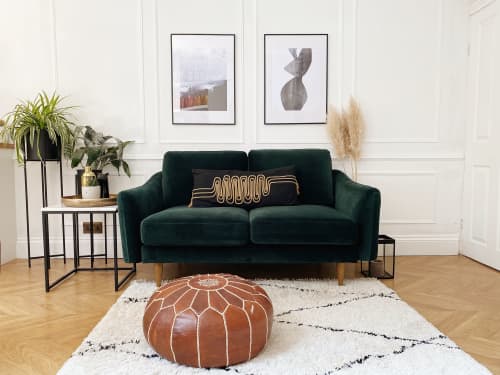 The Rebel 2-Seater Sofa in Forest Green Velvet | Couches & Sofas by Snug