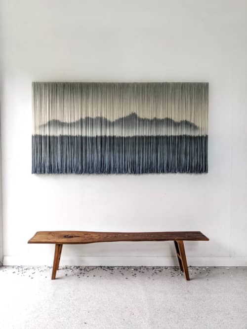 Morning Haze | Tapestry in Wall Hangings by Kat | Home Studio. Item made of wood & wool