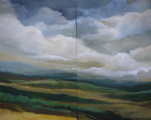 After | Oil And Acrylic Painting in Paintings by Caroline Adams. Item made of canvas & synthetic