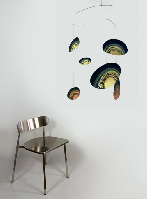 I See You 2 - Mobile | Sculptures by Claudine Gevry Studio. Item composed of copper in boho or contemporary style