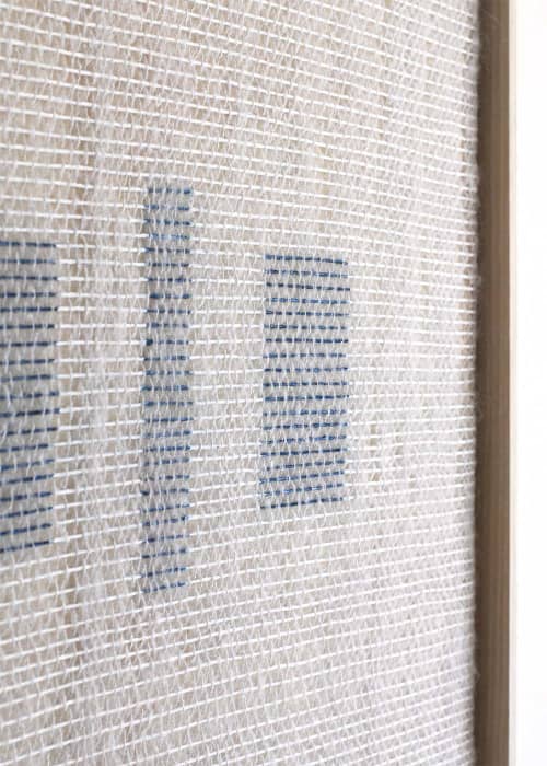 Coast to Coast #1, 2024 - Minimalist Woven Tapestry | Wall Hangings by Cheyenne Concepcion. Item made of fabric with fiber works with minimalism & mid century modern style