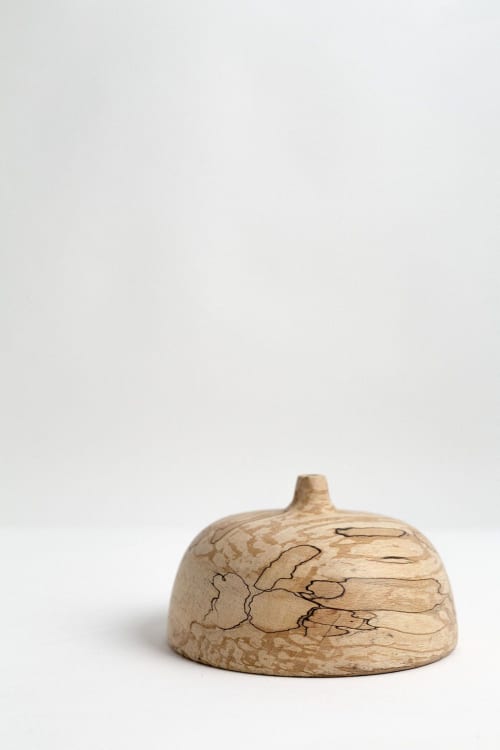 Ruhi vase in spalted beech | Vases & Vessels by Pooja Pawaskar. Item made of wood