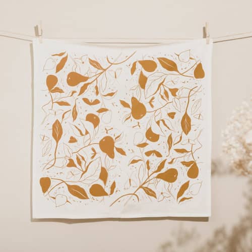 Pears Tea Towel | Linens & Bedding by Elana Gabrielle. Item made of cotton