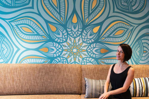 Lounge Mandala Mural | Murals by Urbanheart. Item made of synthetic