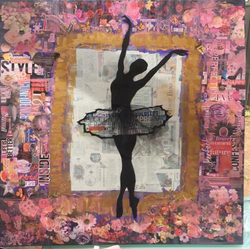She Dances Like No-one Is Watching | Mixed Media by Anthony Adams Art. Item composed of canvas in contemporary or modern style