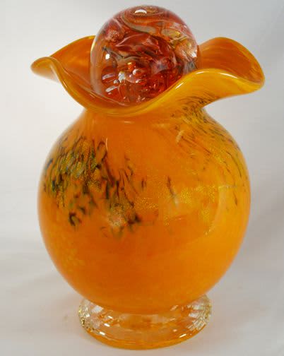 Glass Urn | Vases & Vessels by White Elk's Visions in Glass - Glass Artisan, Marty White Elk Holmes & COO, Jo Pierce