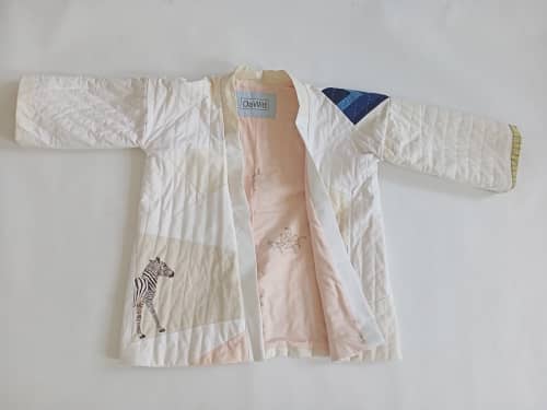 Quilt Jacket Zebra | Planter in Vases & Vessels by DaWitt. Item composed of cotton in boho or japandi style