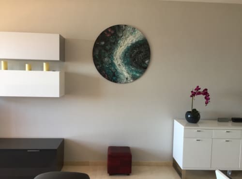Nebula | Oil And Acrylic Painting in Paintings by Elendenart. Item composed of wood & synthetic