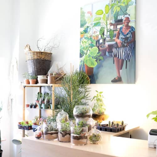 Melinda | Oil And Acrylic Painting in Paintings by Rachel Campbell Painting | The ZEN Succulent in Durham. Item made of synthetic