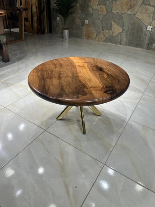 Walnut Coffee Table - End Table - Side Table | Tables by TigerWoodAtelier. Item made of oak wood works with boho & minimalism style