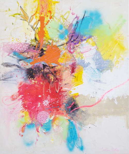 Abstract Original Painting "The good will win" | Oil And Acrylic Painting in Paintings by Carolina Alotus. Item composed of canvas and synthetic