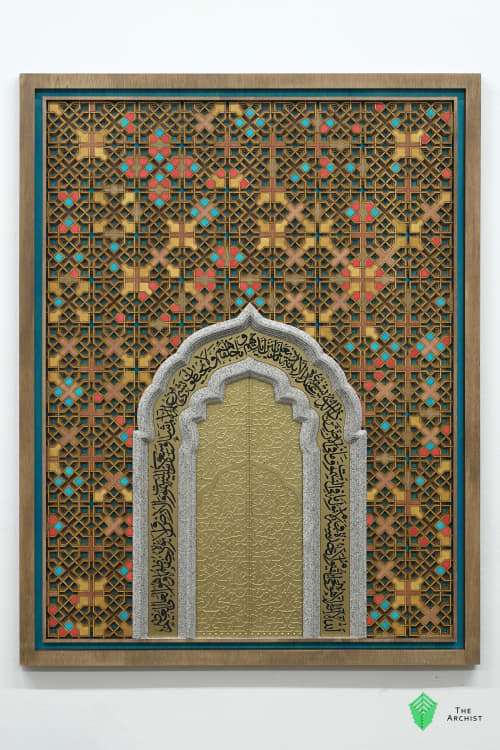 The Golden Gate | Wall Sculpture in Wall Hangings by Mohamad Aaqib. Item composed of wood in mid century modern or contemporary style